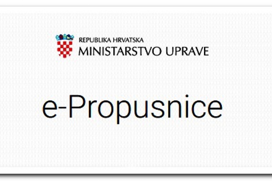 Obavijest e-propusnice