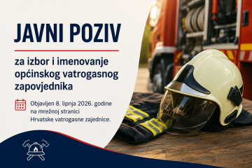 Javni poziv za izbor i imenovanje općinskog vatrogasnog zapovjednika