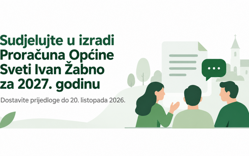 Pročitaj više o Javni poziv za sudjelovanje u izradi Proračuna Općine Sveti Ivan Žabno za 2027. godinu